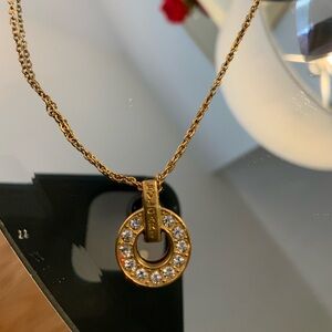 BVLGARI Gold Necklace with Crystal Accents vintage piece 18k gold